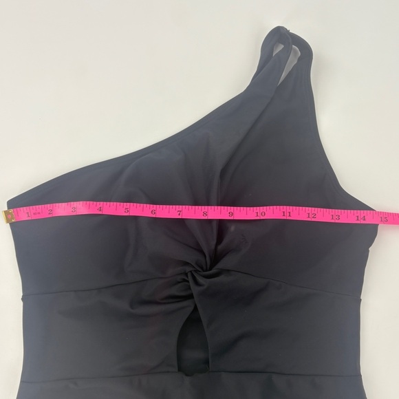 Black One-Shoulder Swimsuit - Picture 7 of 8